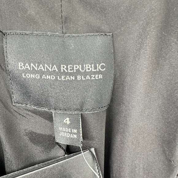 Banana Republic Womens Sz 4 Tailored Blazer/Jacket Blue White Black Plaid NEW! - Picture 10 of 16